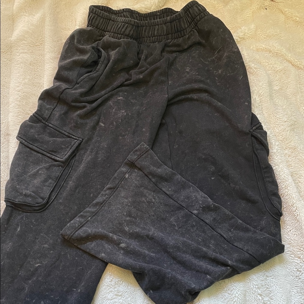 wild fable Black Cargo Sweatpants with Pockets